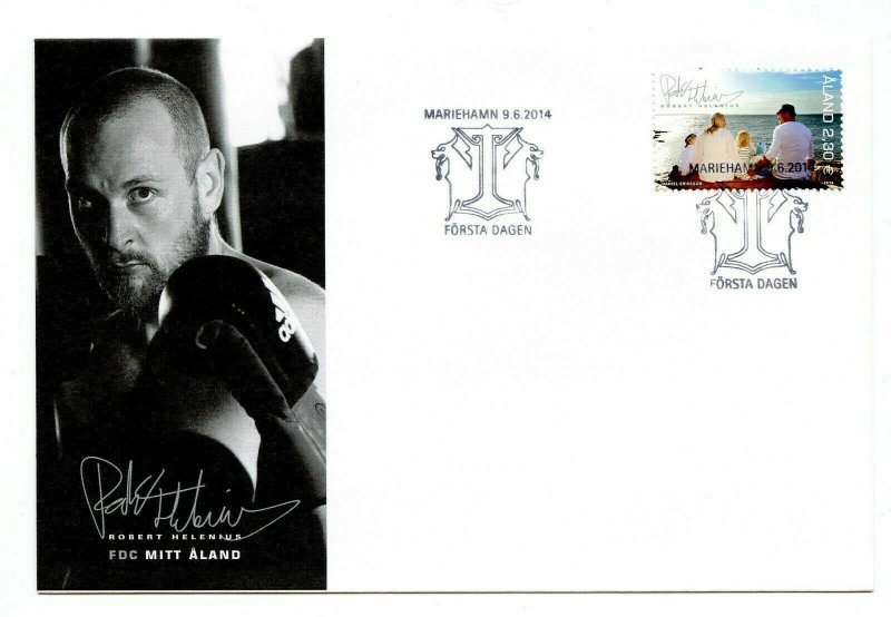 Aland Finland FDC 2014 boxing sport robert helenius superb used 