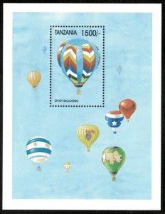 Tanzania 1999 - Sport Ballooning - Souvenir Stamp Sheet - Scott #1847 - MNH