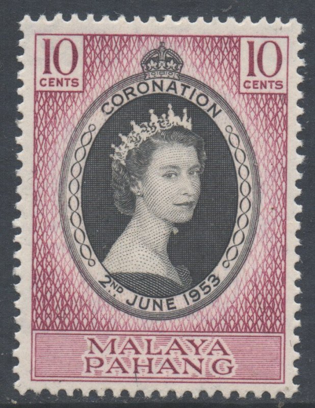 Malaya Pahang Scott 71 - SG74, 1953 Coronation 10c MH*