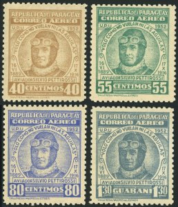 Paraguay #C201-C204 Pettirossi Airmail Postage Stamps 1952 Latin America Mint NH