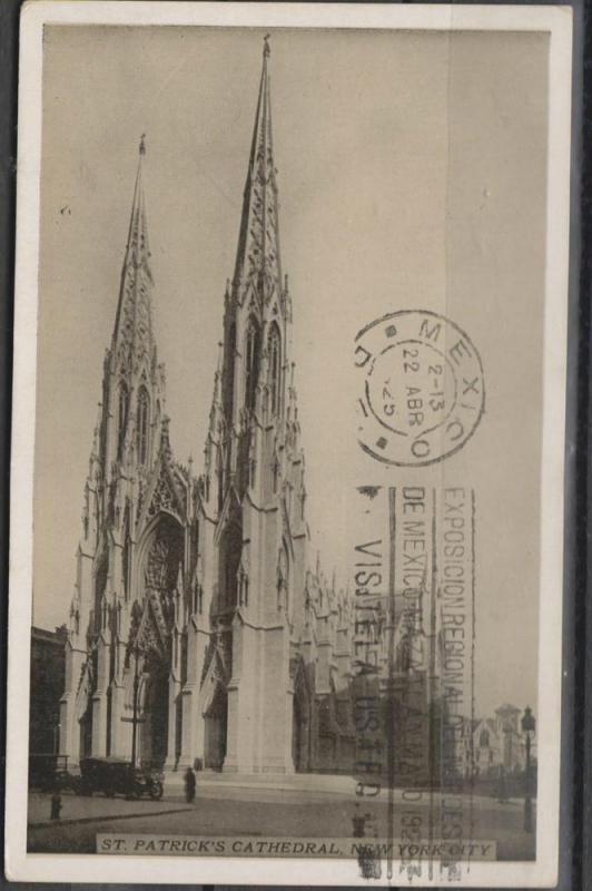 O) 1928 MEXICO, POST CARD, ST PATRICKS CATHEDRAL, XF