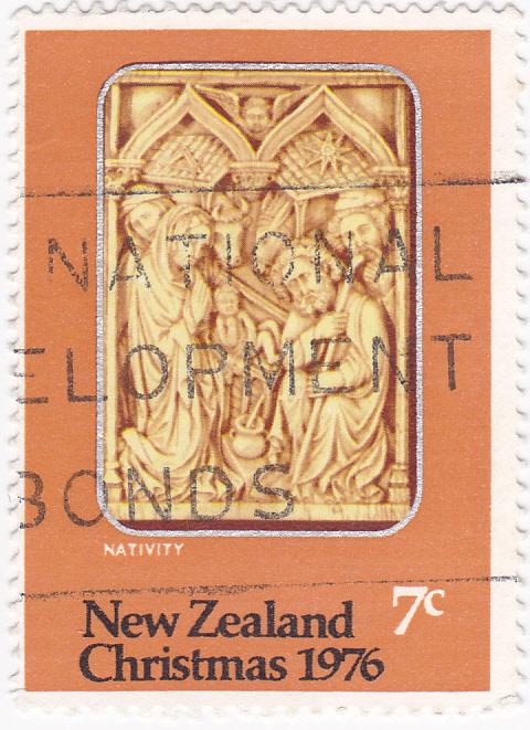 New Zealand 1976 Christmas Nativity 7c used