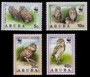 Aruba Birds WWF Burrowing Owl 4v SG#138-141 SC#101-104 MI#134-137