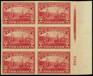 373, Mint XF NH 2¢ Plate Block of Six Stamps ** Stuart Katz