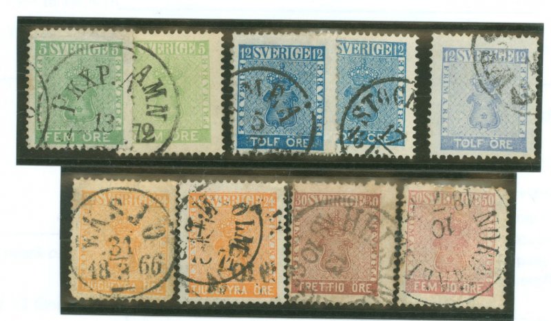 Sweden #6/8/9/10/10b/11/12 Used Single