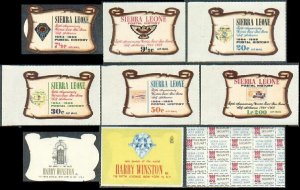 Sierra Leone 369-374,C84-C89,MNH.Michel 437-448. Free-form stamps,1969.Kennedy.