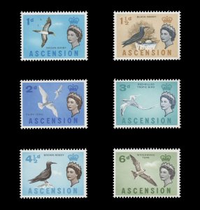 ASCENSION ISLAND 1963. SCOTT # 75 - 80. UNUSED SHORT SET.