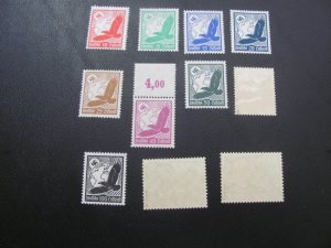 GERMANY 1934 MNH HI#S SIGNED SCHLEGEL SC C46-56 ZEPPELIN  SET XF 750 EUROS (124)