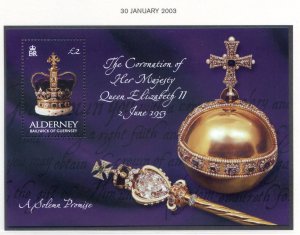 Alderney 2003 Coronation Anniversary Mini Sheet SGMSA203 Unmounted Mint