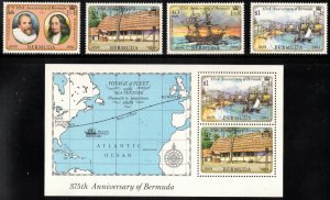 BERMUDA 1984 Settlement Anniversary; Scott 449-52, 452a, SG 473-77; MNH