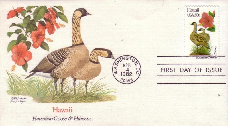 US Sc# 1953 / 2002 FDC's State Birds & Flowers Complete UXZ