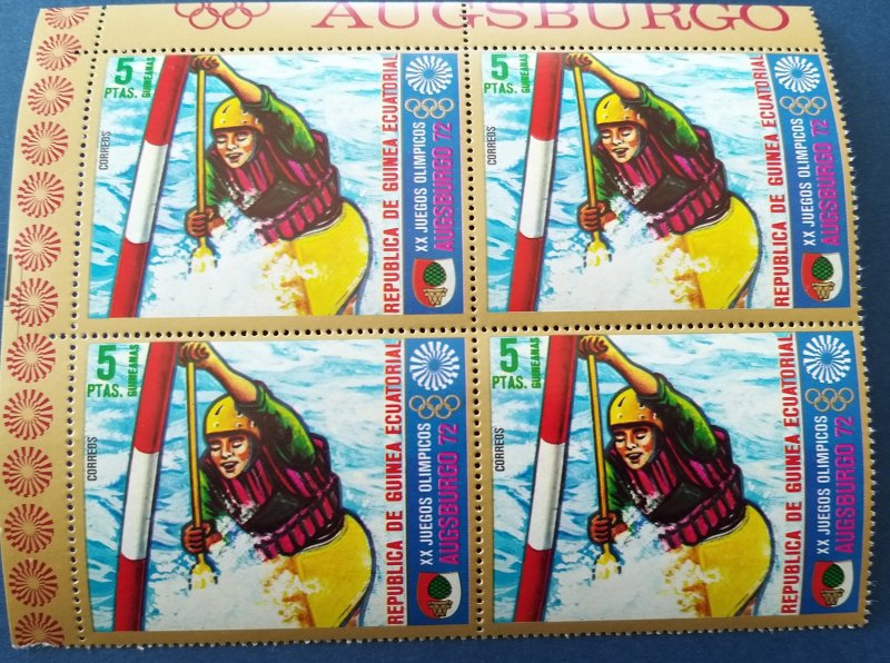 Block Republica de Guinea Equatorial Olympic 1972 MNH (+)