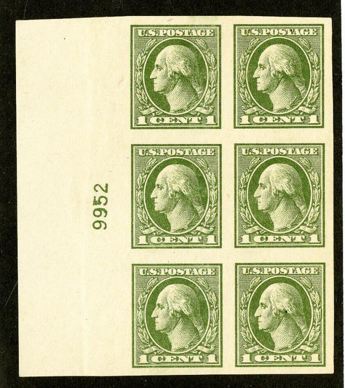 US Stamps # 531 XF OG NH Wide PB of 6 Scott Value $200.00