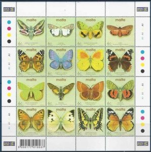 2002 Malta 1217-1232KL Butterflies 7,00 €