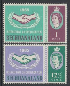 XG-L653 BECHUANALAND - Intl. Cooperation Year, 1965 2 Values MNH Set