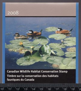 2008 #FWH24 Canada Federal Wildlife Habitat Conservation stamp MNH Cv$30