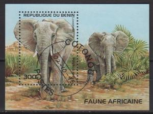 Benin 1994 - Scott 779 Sheet of 1 CTO - Loxodonta, Elephants