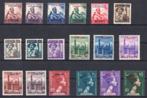 1955 Palestine - Yvert n. 39/56 - Overprinted - 18 values - MNH**