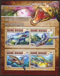 Guinea 2016 Dinosaurs sheet MNH