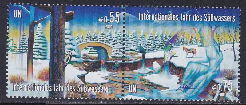 United Nations - Vienna # 334a, Int'l Year of Fresh Water, NH, 1/2 Cat.