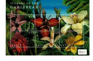 Nevis - 2000 - Flowers of the Caribbean  - Sheet of 6 Stamps - Scott #1243 - MNH