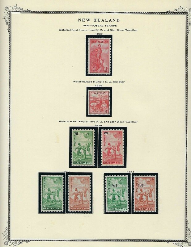 NEW ZEALAND ALMOST COMPLETE SEMIPOSTALS 1929-1991 MINT LH/NEVER HINGED