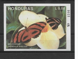 HONDURAS 1992 BUTTERFLIES INSECTS SET OF 3 +  SOUVENIR SHEET SCOTT 370/73