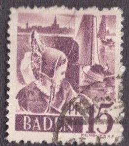 Germany -French Occupation Baden 1947 -  5n5 Used