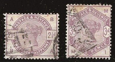 Great Britain #101 and 102  Scott CV $118