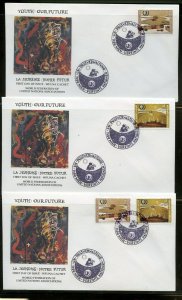 UN 1995 YOUTH:OUR FUTURE WFUNA CACHET BY SYLVESTER STALLONE11 FIRST DAY COVERS 