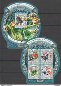 2016 Maldives Fauna Insects Butterflies Orchids Flowers Kb+Bl ** Ml640