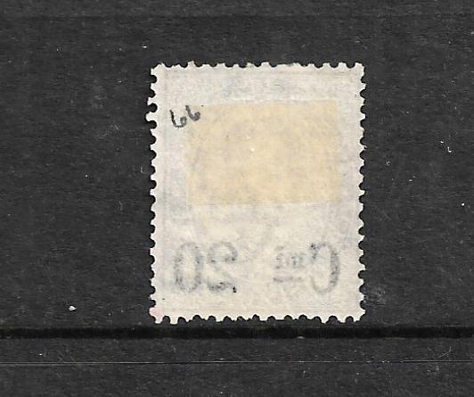 ITALY 1890-91  20c on  30c BROWN  MNG   Sc 65  SG 45