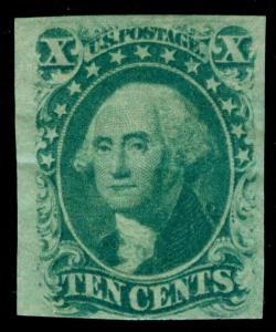 MOMEN: US STAMPS #14 IMPERF UNUSED