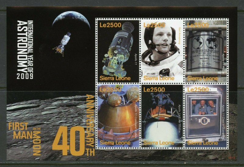LESOTHO 40th ANNIVERSARY FIRST MOON LANDING NEIL ARMSTRONG SHEET MINT NH 