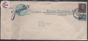 Cuba 1953 Vinagre Jupiter y Licores of Cardenas Cover to NY | CU18930