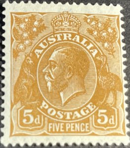 AUSTRALIA # 120-MINT/HINGED--SINGLE--BROWN BUFF--1931-36