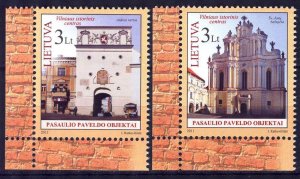 Lithuania 2011 UNESCO Vilnius Center Architecture Mi. 1082/3 MNH