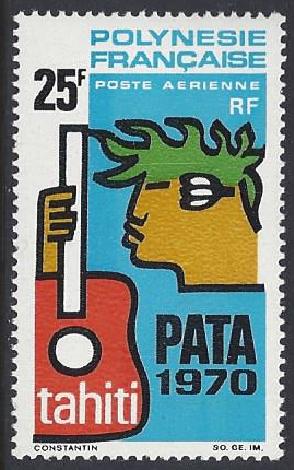 French Polynesia #C51, MNH single, PATA 1970 poster, Issued 1969