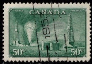 1950 Canada Scott #- 294 50 Cent King George VI & Alberta Oil Wells Used