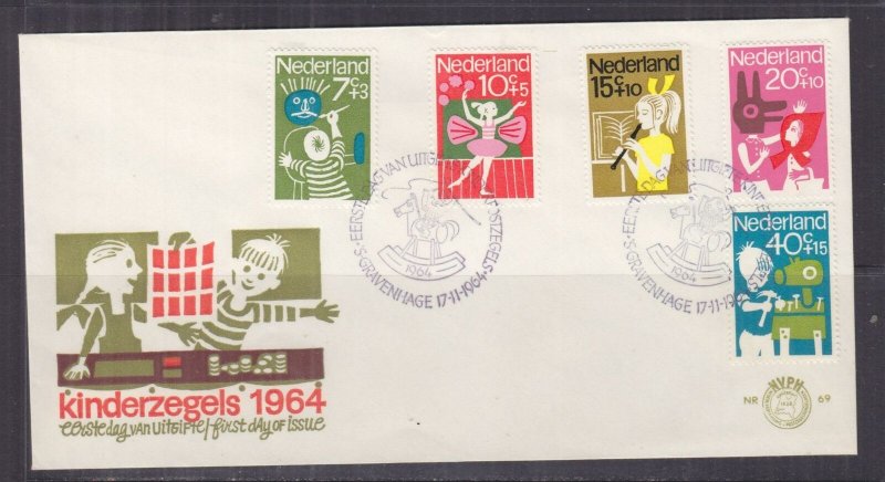 NETHERLANDS, 1964 Child Welfare set of 5 on First Day cover.