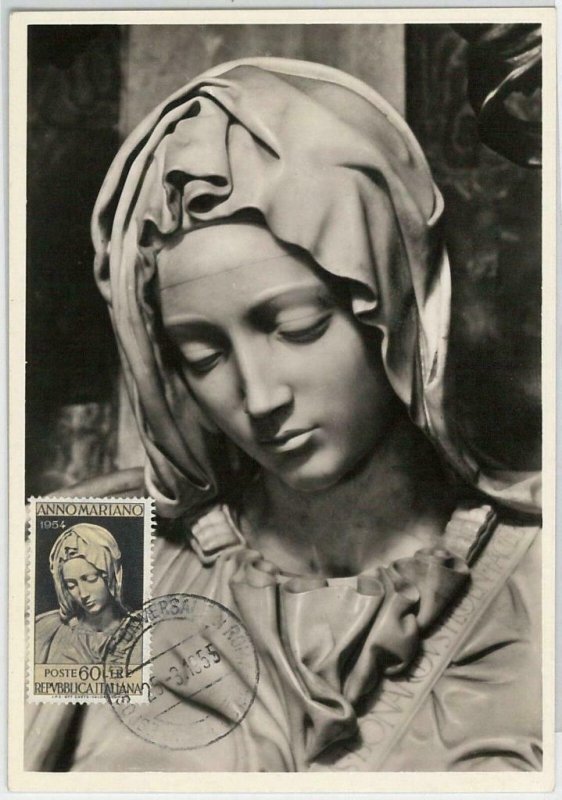 48362 - ITALY - MAXIMUM CARD - ART / RELIGION: Michelangelo1955 ANNO MARIANO-