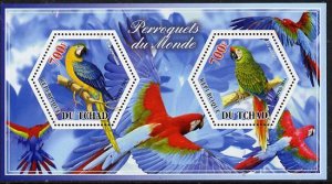 CHAD - 2014 - Parrots - Perf 2v Sheet #2 - MNH - Private Issue