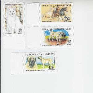 2018 Turkey Domestic Animals (4) (Scott NA) MNH