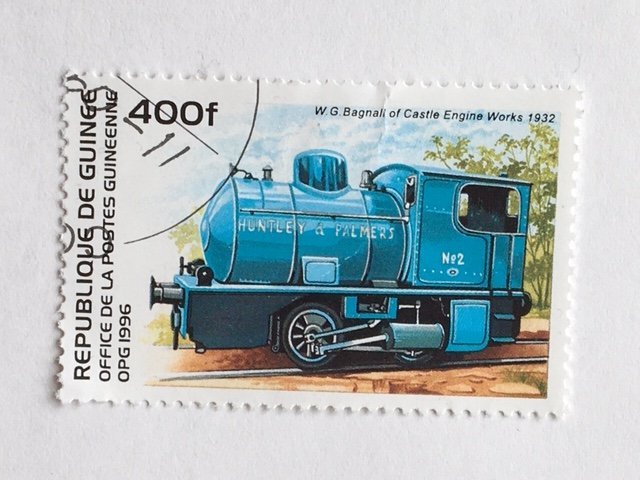 Guinea – 1996 – Single “Train” Stamp – SC# 1357 – CTO