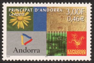 Andorra (French) #527  MNH - Expo 2000 Hanover (2000)