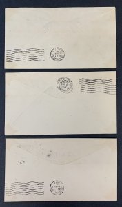 U.S., 1927, Lot of 3 First Flight Covers Under Contract, Chicago - San Francisco