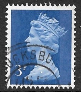 GREAT BRITAIN 1970-95 3p Ultramarine QE2 Portrait Issue Sc MH36 VFU