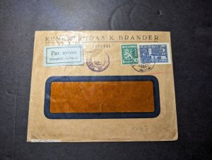 1941 Censored Finland Airmail Cover Tampere Kenkatehdas K Brander