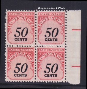 BOBPLATES #J99 Postage Due Block of 4 MNH SCV=$4.4