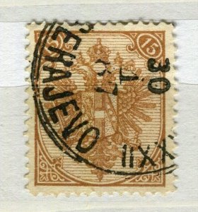 BOSNIA; 1880s classic Eagle Arms issue used 15k. value fine POSTMARK